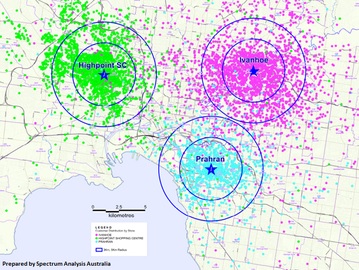 Shopping Centre Locations Map Melbourne Highpoint Ivanhoe Prahran