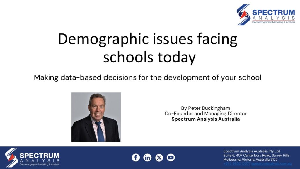 Demographic Issues Facing Schools Today by Peter Buckingham from Spectrum Analysis